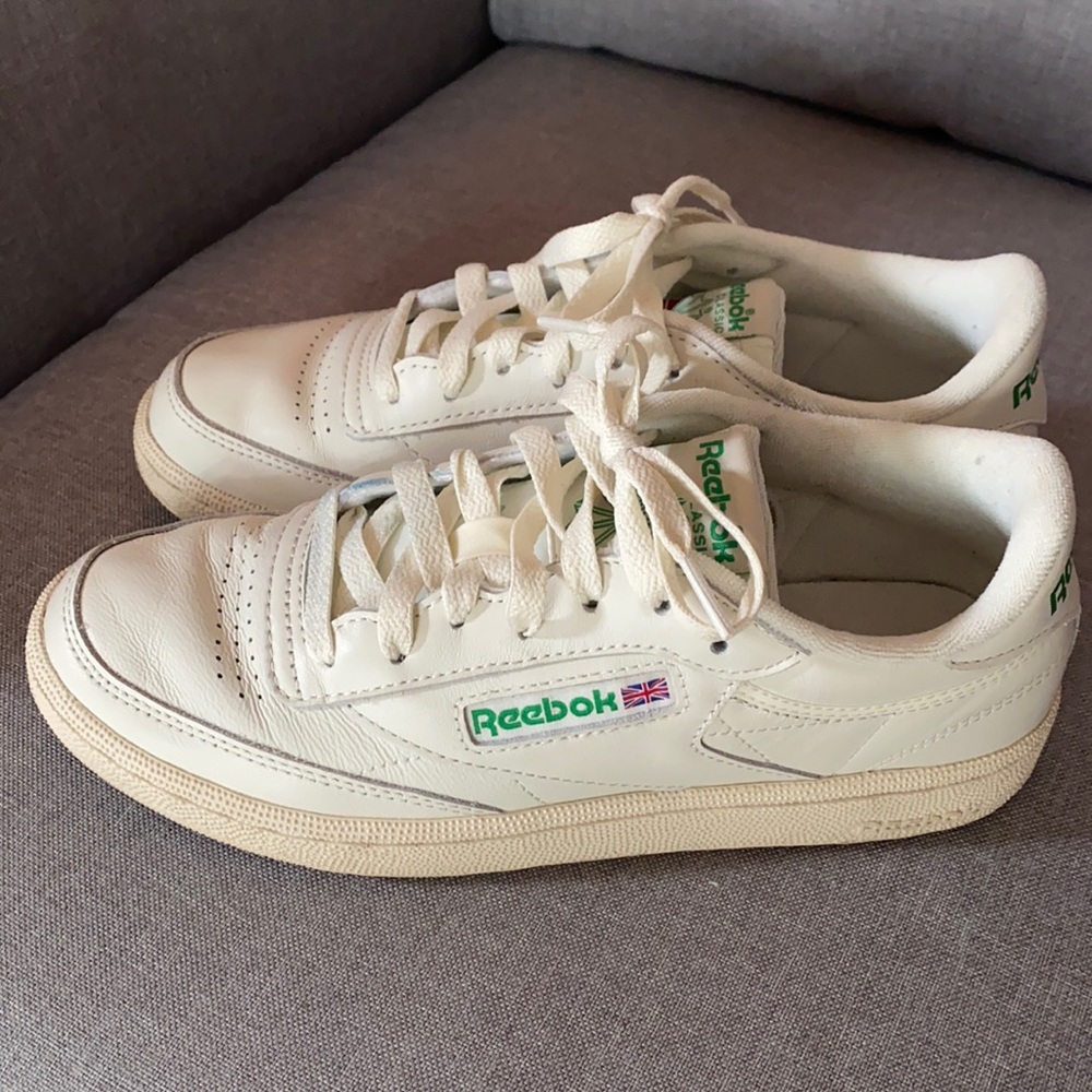 Reebok “Club C” Leather Lace Up Sneakers